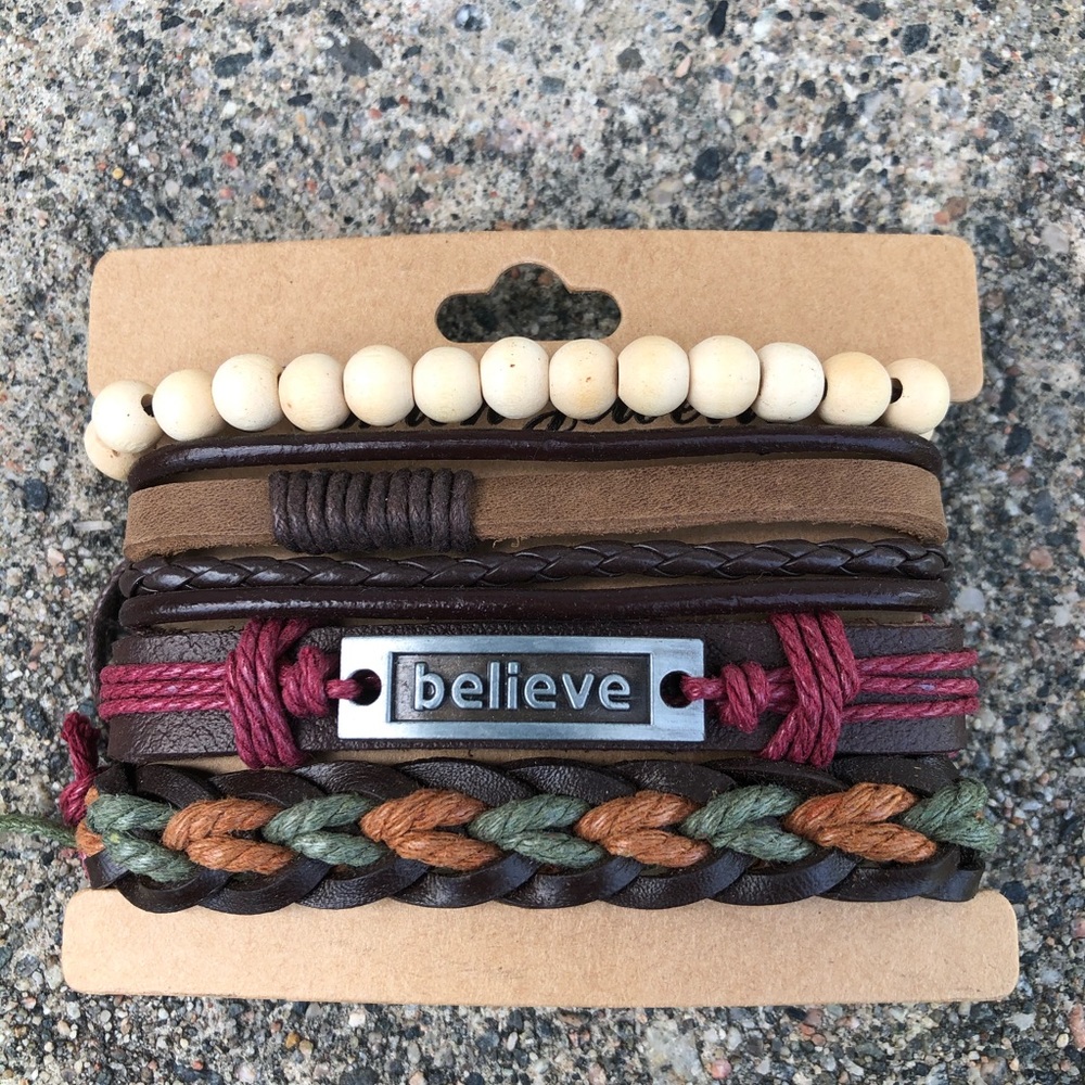 Believe Stackable Bracelets - Picture 1 of 2